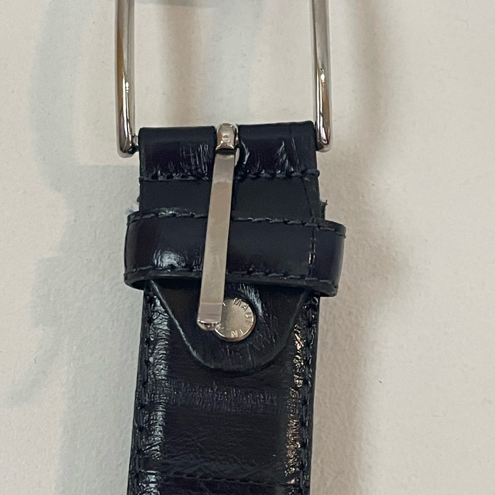 Men’s Genuine Leather Dark Blue Belt Size 52 Iguana - Picture 2 of 12